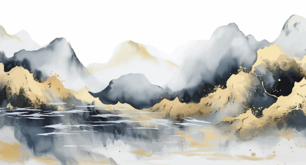 Fotobehang Gouden pieken