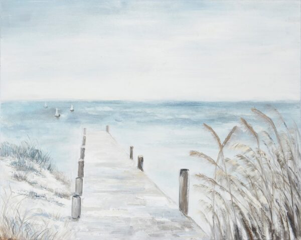 Fotobehang Brug op het strand