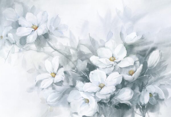 Fotobehang Ochtendmistbloemen