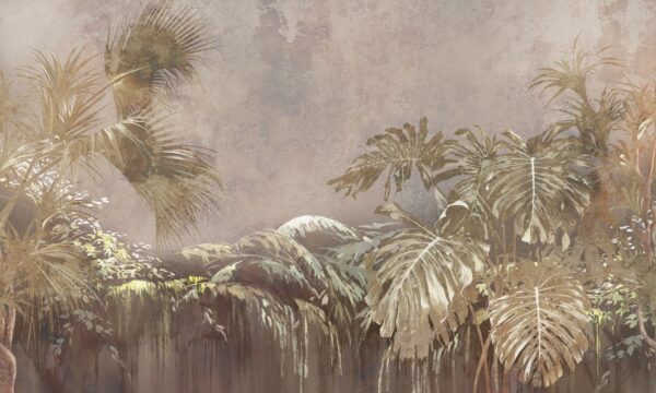 Fotobehang Monstera-bladgloed