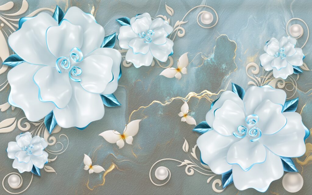 Fotobehang Turquoise elegantie