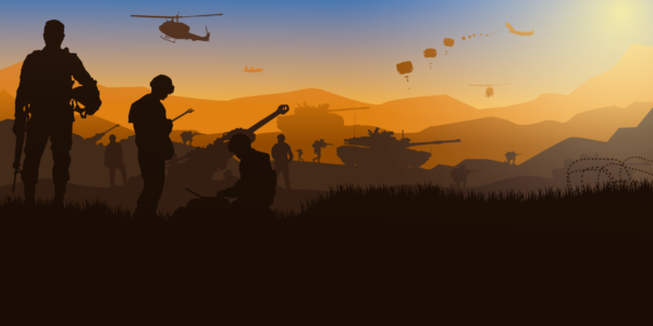 Fotobehang Militaire horizon